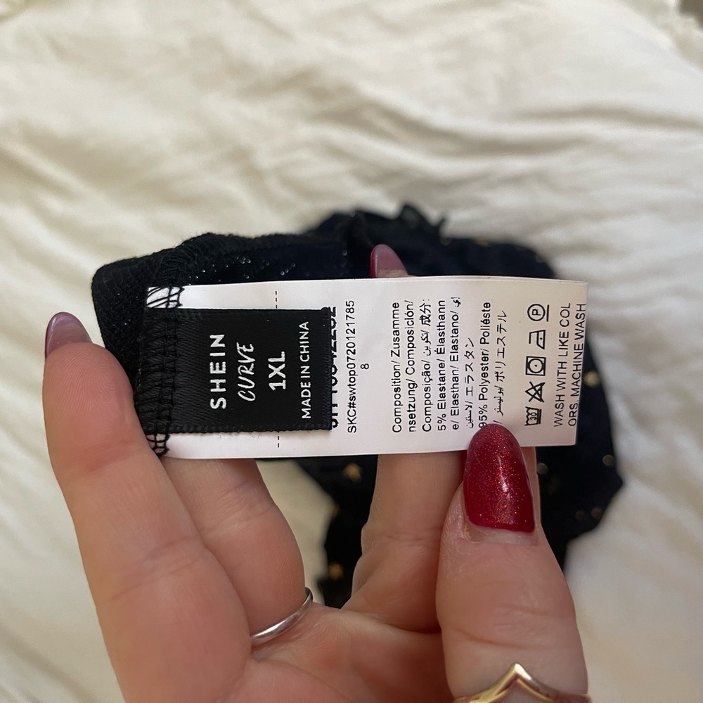 Black Starry Women's Top - Picture 3 of 3